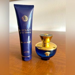 Versace Dylan Blue eau d’ parfum 3.4 oz with body lotion